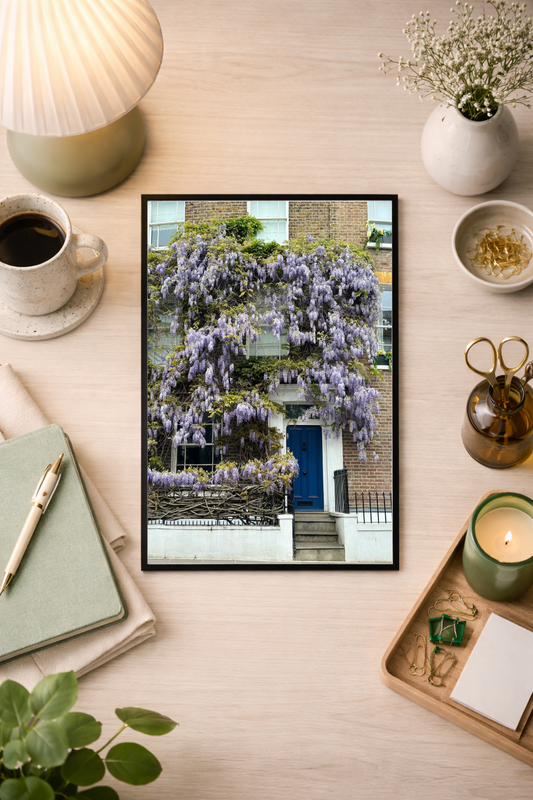 Wisteria Bloom House – Notting Hill London Wall Art Print